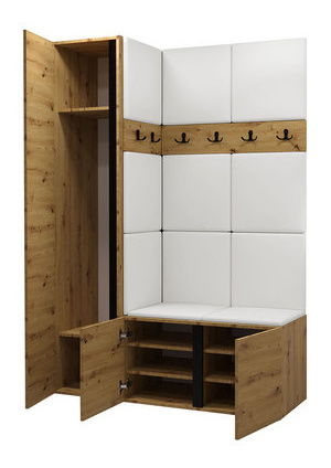 Mobilier hol Tovenaz X (alb + gri deschis)