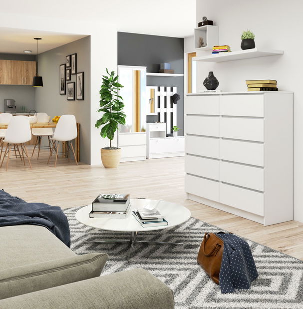Comodă Kapil III (alb)