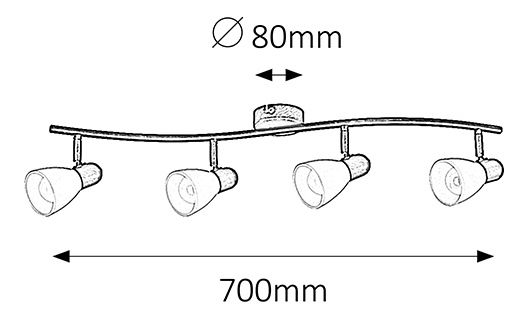 Spot LED Soma 6594 (antic maro + crem)