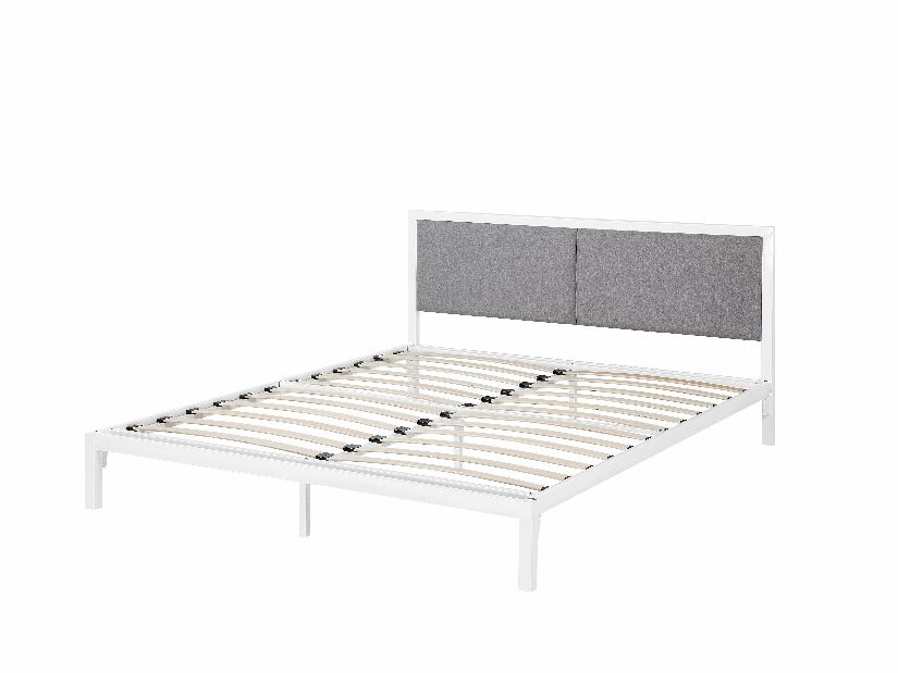 Manželská posteľ 160 cm CAMAR (s roštom) (biela) *bazár