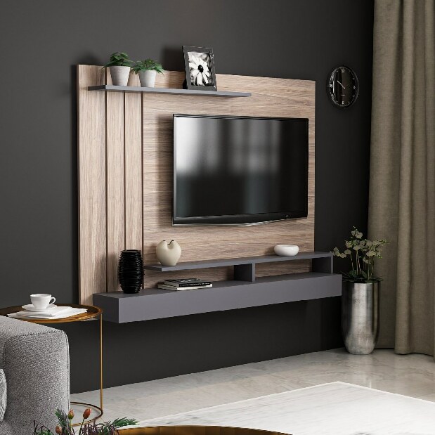 Mobilier living Lempert (gri + Negru)