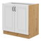 Donji kuhinjski ormarić ispod sudopera Sheila 80 ZL 2F BB (hrast artisan + bijela )