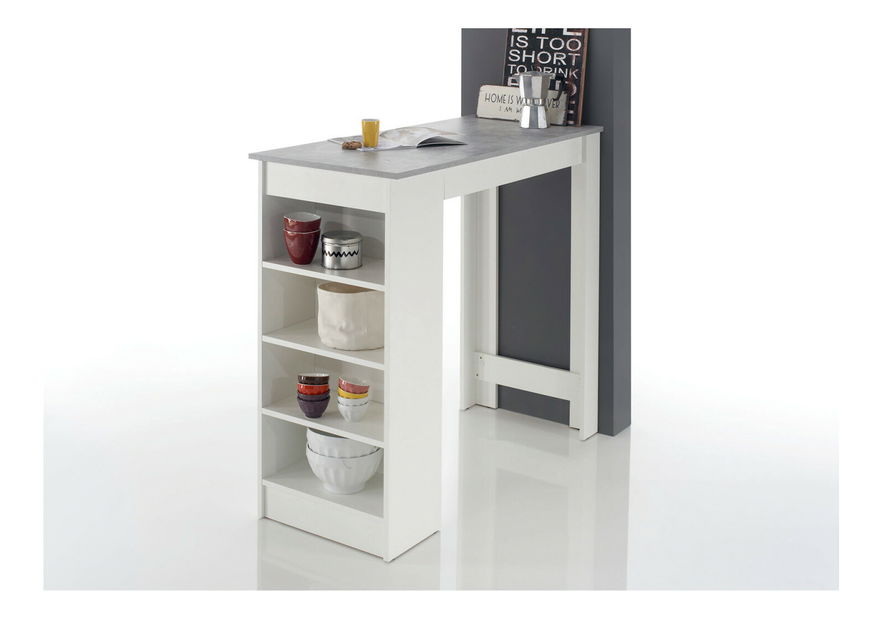 Măsuță bar Matioso 1 (beton + Alb)