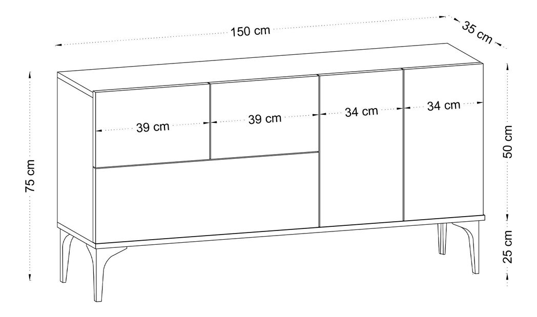 Dulap Aliex 13 (stejar + negru)