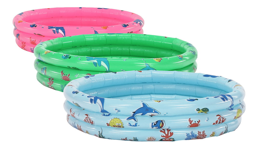 Detský nafukovací bazén Leah (modrá + vzor)