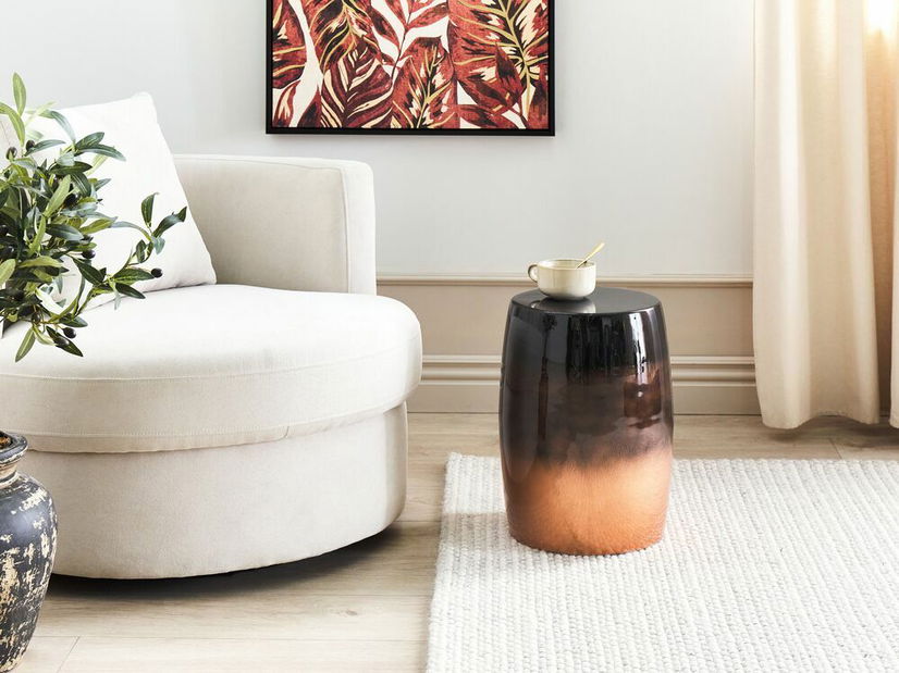 Măsuță laterală Flavia (maro auriu + Negru)