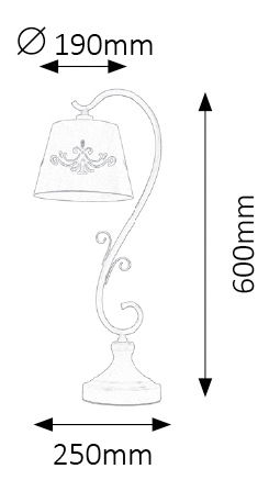 Stolová lampa Anna 2233 (matná biela)