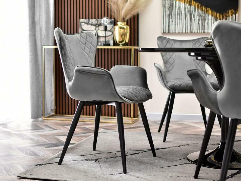 Stolička Kammel (sivá + čierna)