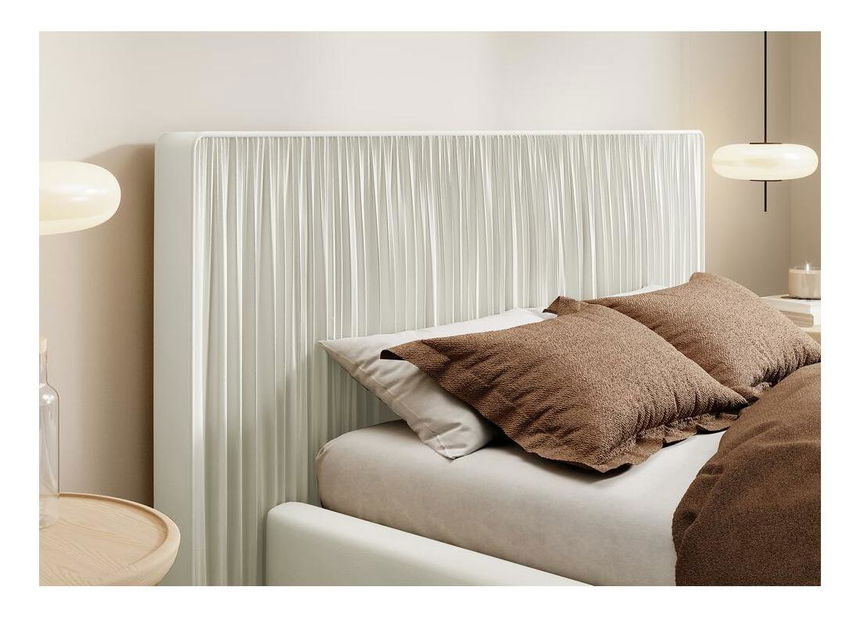 Pat matrimonial 180 cm Thala 180 (cu somieră) (cu sp. depozitare) (crem + negru)