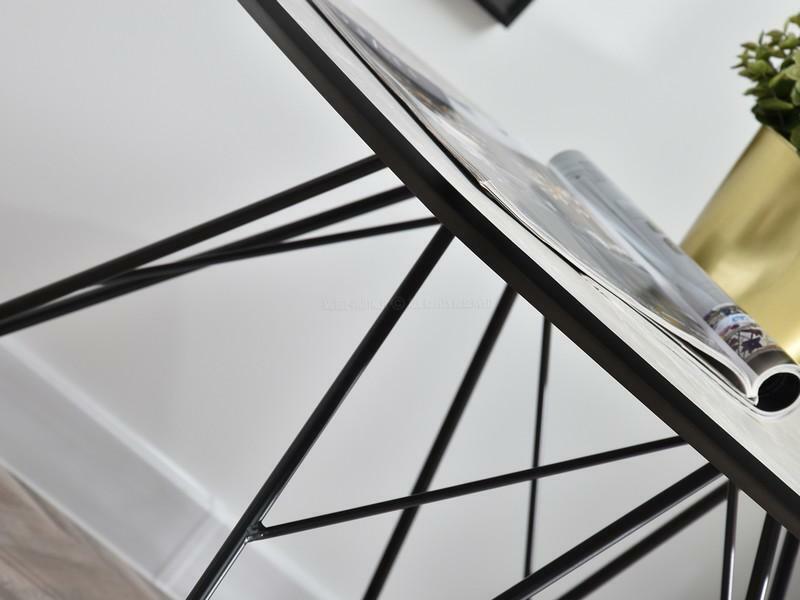 Dohányzóasztal Petal Xl (szürke + fekete)