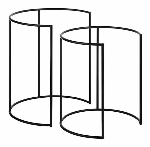 Set od 2 pomoćna stolića Tonala (crna)