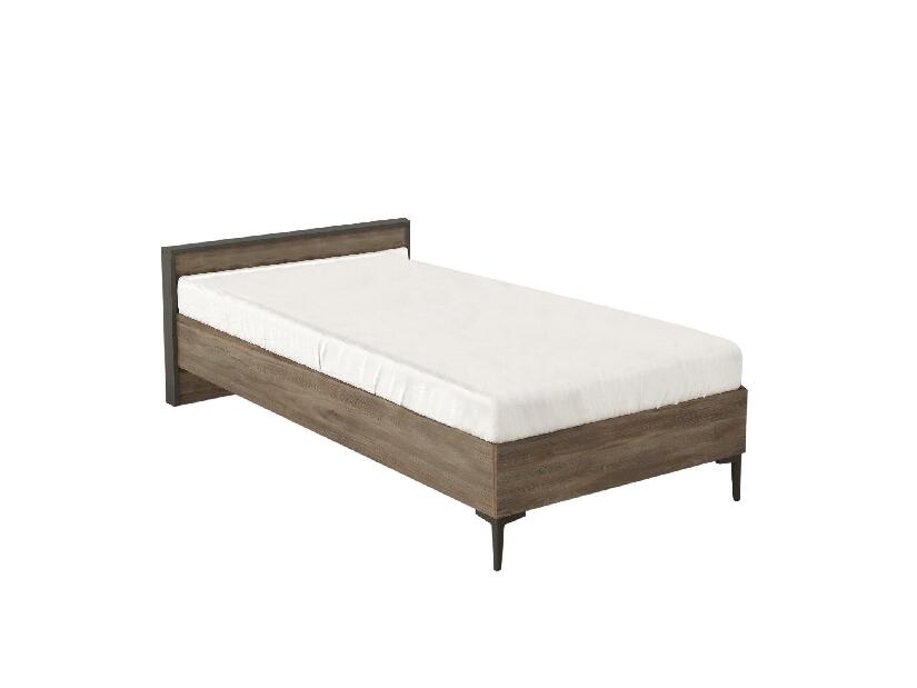 Jednostruki krevet 100 cm Levosi 4 (smeđa + antracit) (s podnicom)