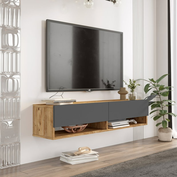 TV asztal/szekrény Freddie 11 (atlantic fenyő + antracit)