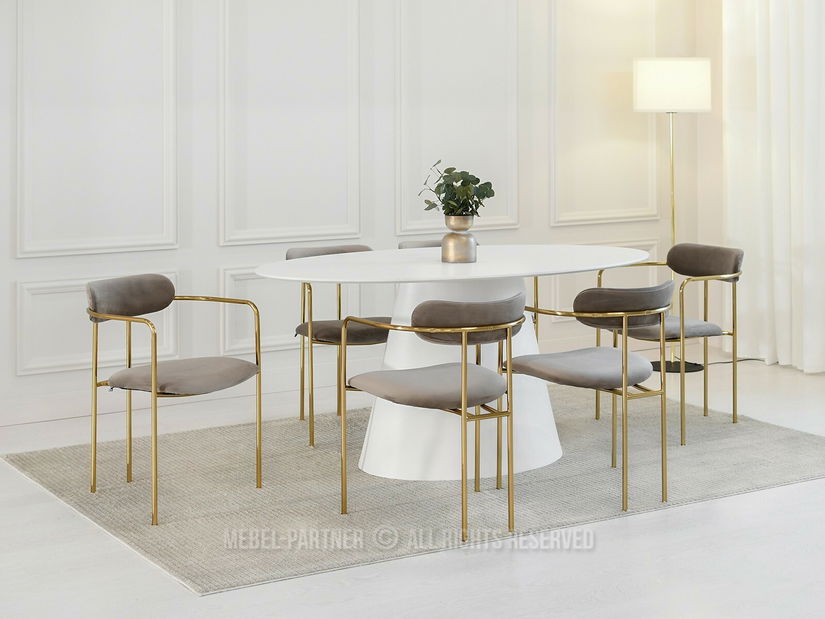 Stolička Magnus (béžová + zlatá)