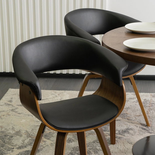 Scaun sufragerie Ofrecer 1 (piele ecologică negru) 