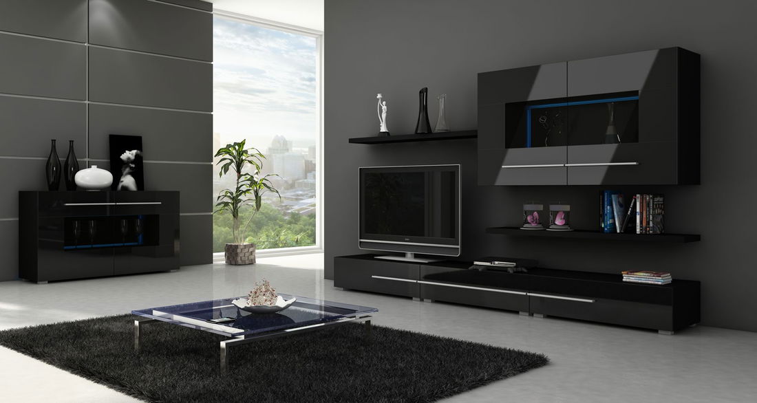 Obývacia izba Koln čierna