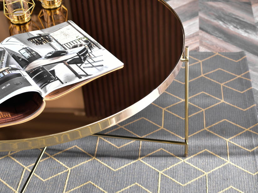 Măsuță de cafea Ibbia Xl (bronz + auriu)