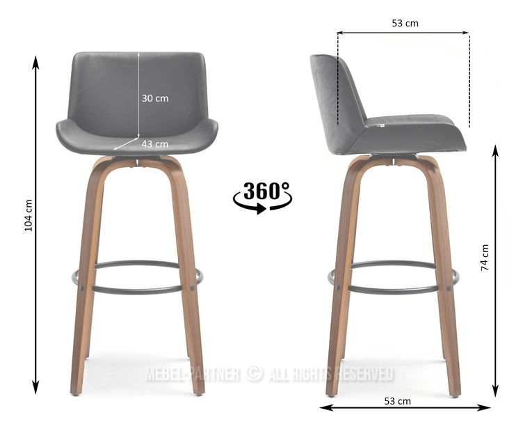 Stolička Himalaya (orech tmavý)