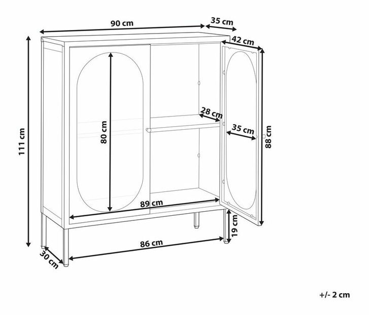 Vitrina Shanita (crna) 