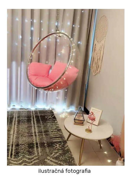 Függesztett hintafotel Belgica 1 (transzparens + arany + szürke) 