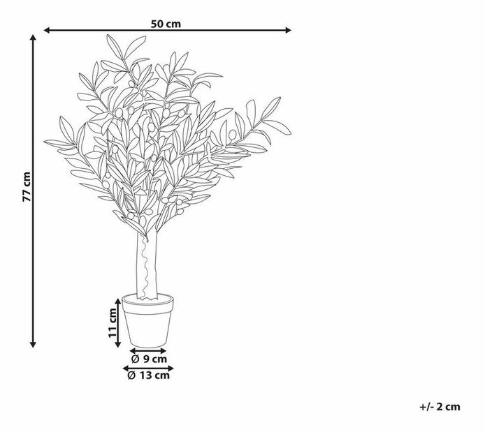 Umjetna biljka u saksiji Trea (zelena)