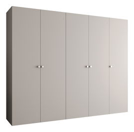 Šatníková skriňa 250 cm Parna 1 (kašmír + strieborná)