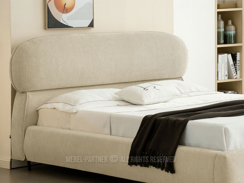 Pat matrimonial 160 cm Asesora 160 (bej + negru)