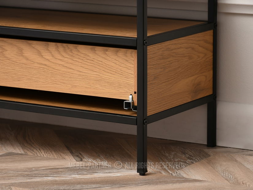 TV asztal/szekrény Soren Rtv (tölgy + fekete)