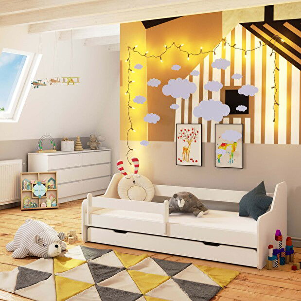Gyerekágy 180x80 cm (ráccsal és matraccal) Legitima 180x80 cm (fehér)