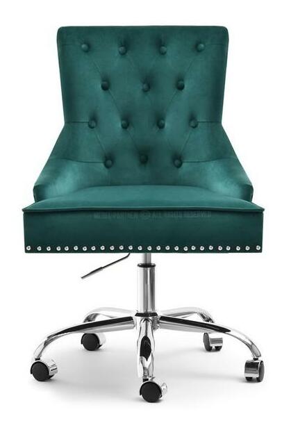 Stolička Sonia (zelená + chrómová)