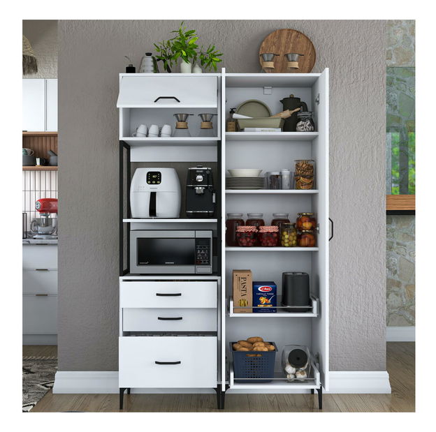 Dulap cu rafturi Jenaretta 142 (alb)