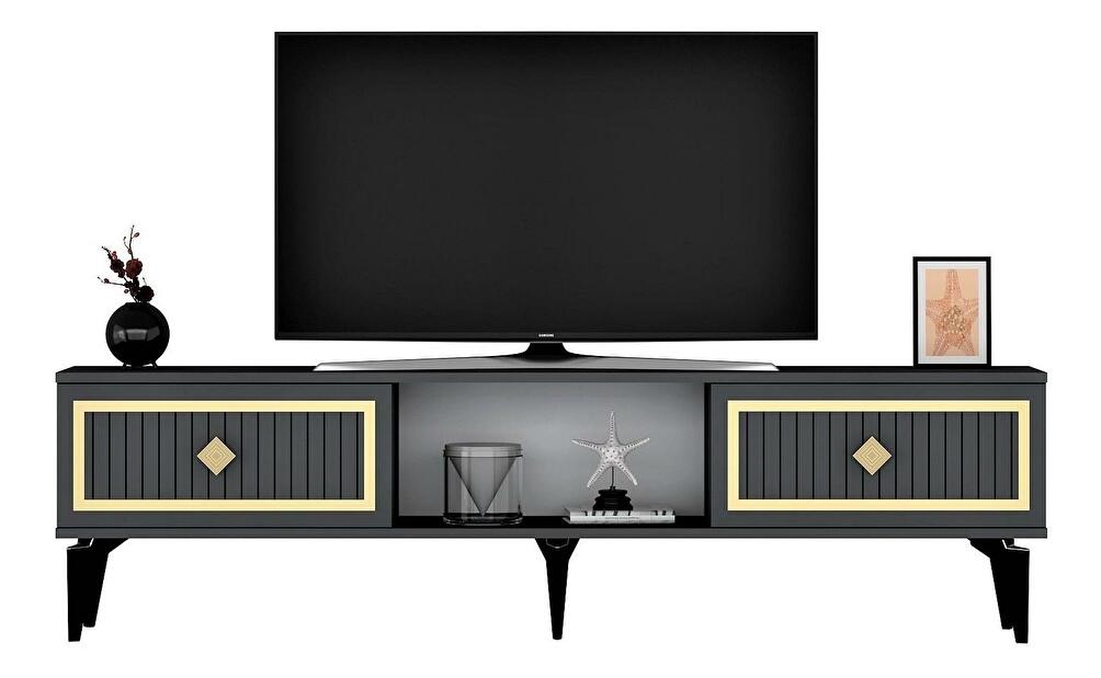 TV asztal/szekrény Kututa 2 (antracit + arany) 