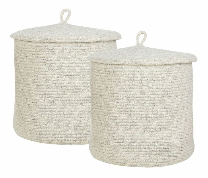 Set 2 buc coșuri depozitare Seara (alb) 