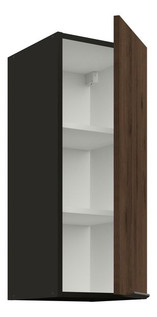 Felső konyhaszekrény Manana 30 G 72 1F (korpus: matt fekete + front: okapi dió)