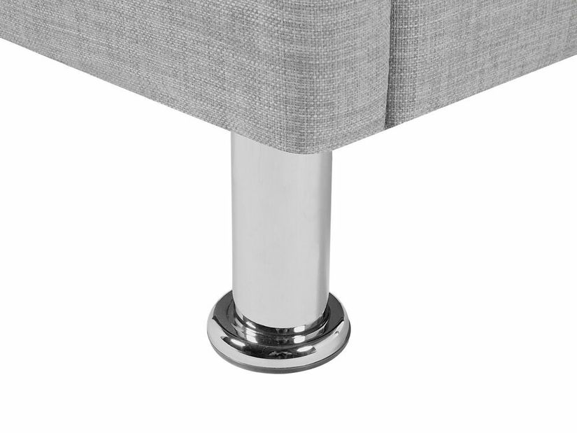 Egyszemélyes ágy 90 cm MATH (ágyráccsal) (szürke)