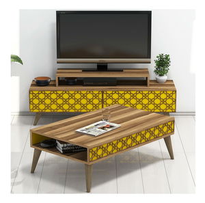 Set mobilier living Clementine (nuc + galben)