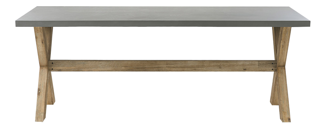 Záhradný set OLIBIA (sivá) (s lavičkami) (pre 8 osôb)