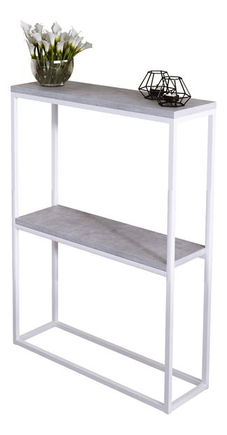 Măsuță consolă Mattel (alb + beton)