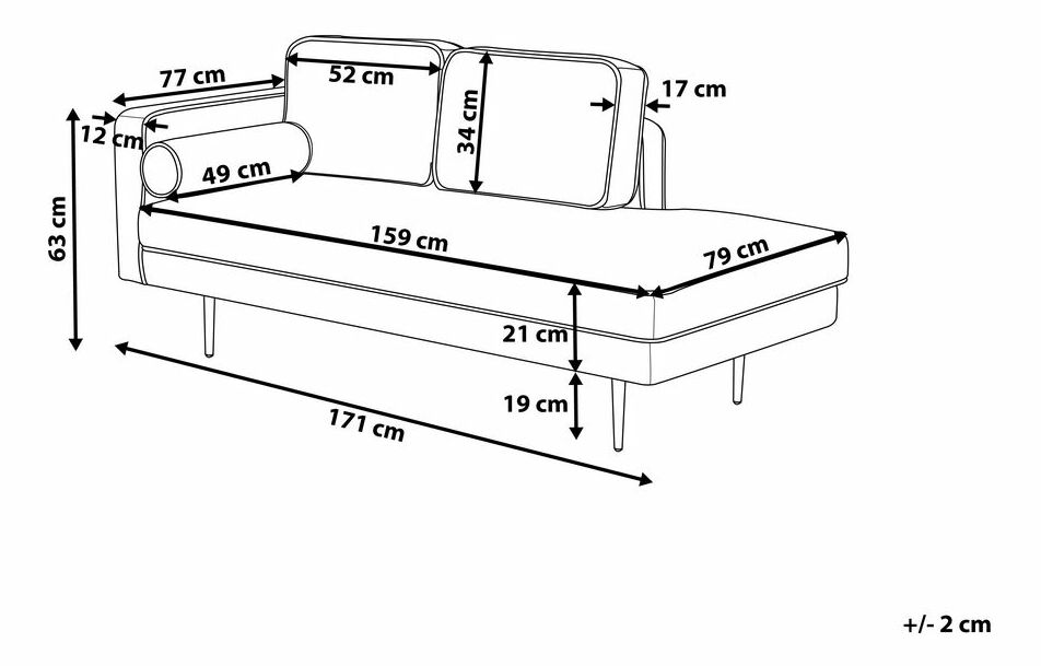 Fotoliu șezlong relaxare Marburg (albastru marin) (S)