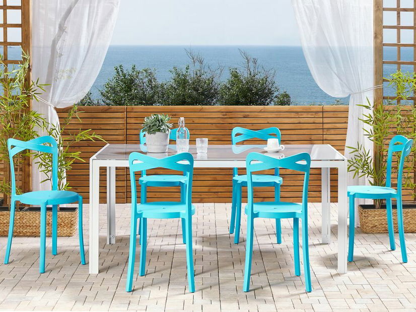 Set 6 ks. Jedálenských stoličiek Carey (tyrkysová)