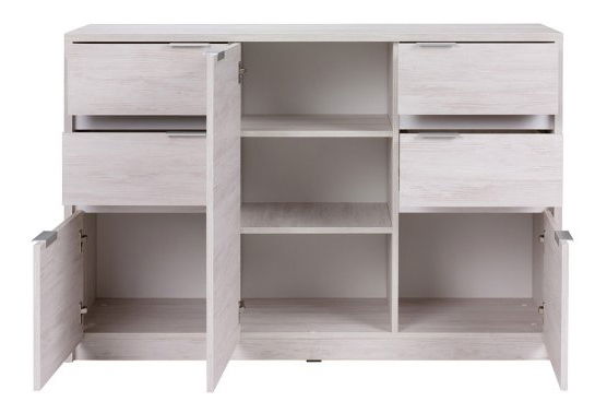 Komoda Desayuno K3D4SZ (dub biely + lesk grafit)