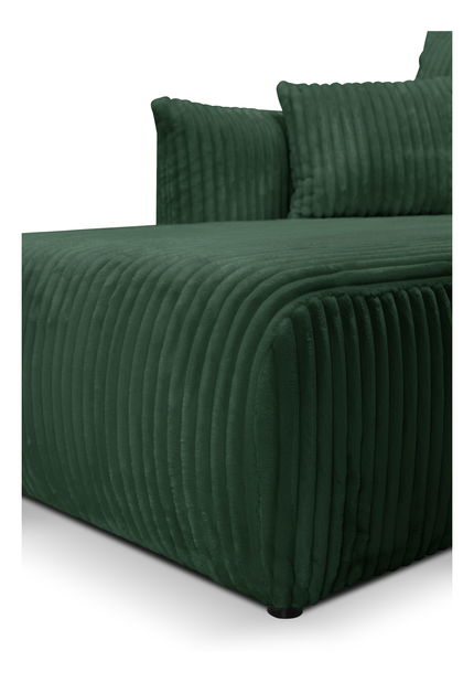 Rohová sedacia súprava Alondra (tmavozelená) (L)