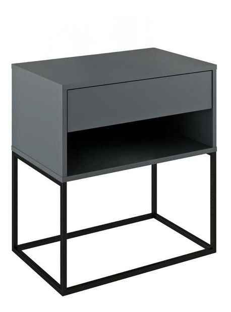 Noćni ormarić Autor (grafit + crna) 