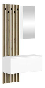 Set mobilier hol Reboka (alb + stejar artisan)