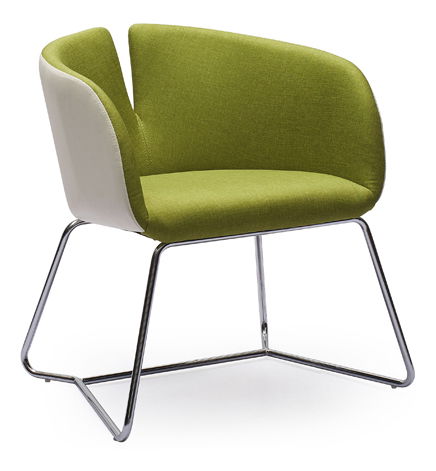 Konferenčné kreslo Pamelia (zelená + biela)