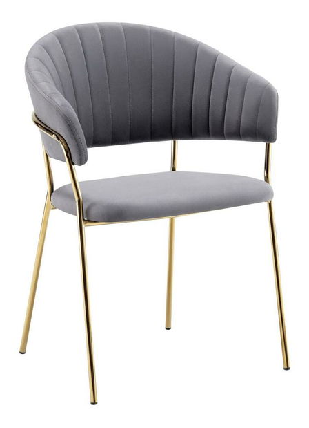 Étkezőszék Dasmona 1 (szürkésbarna + arany króm)