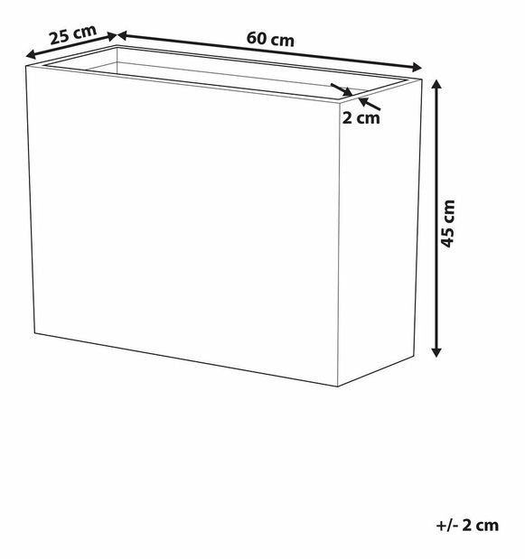 Ghiveci 45 cm Edes (gri)