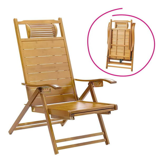 Záhradné kreslo Verdone (prírodná) (bambus) *bazár