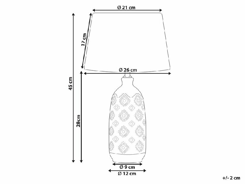 Stolná lampa Palza (viacfarebná)