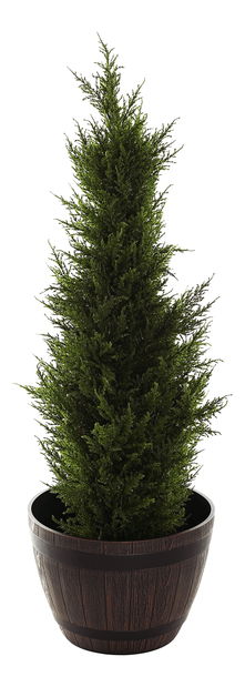 Plastový kvetináč Montreal Typ 1 (hnedý + vzor drevo)